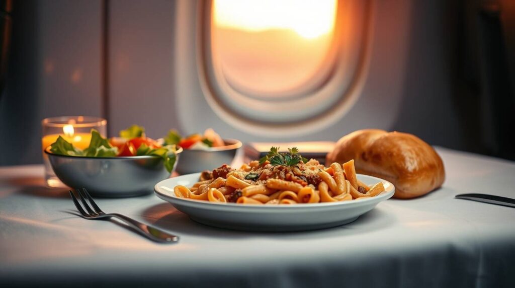 デルタ航空　機内食は機能的で食べやすいメニューを提供