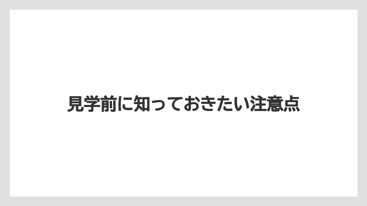 【エアライン】【フライト】【搭乗】見学前に知っておきたい注意点
