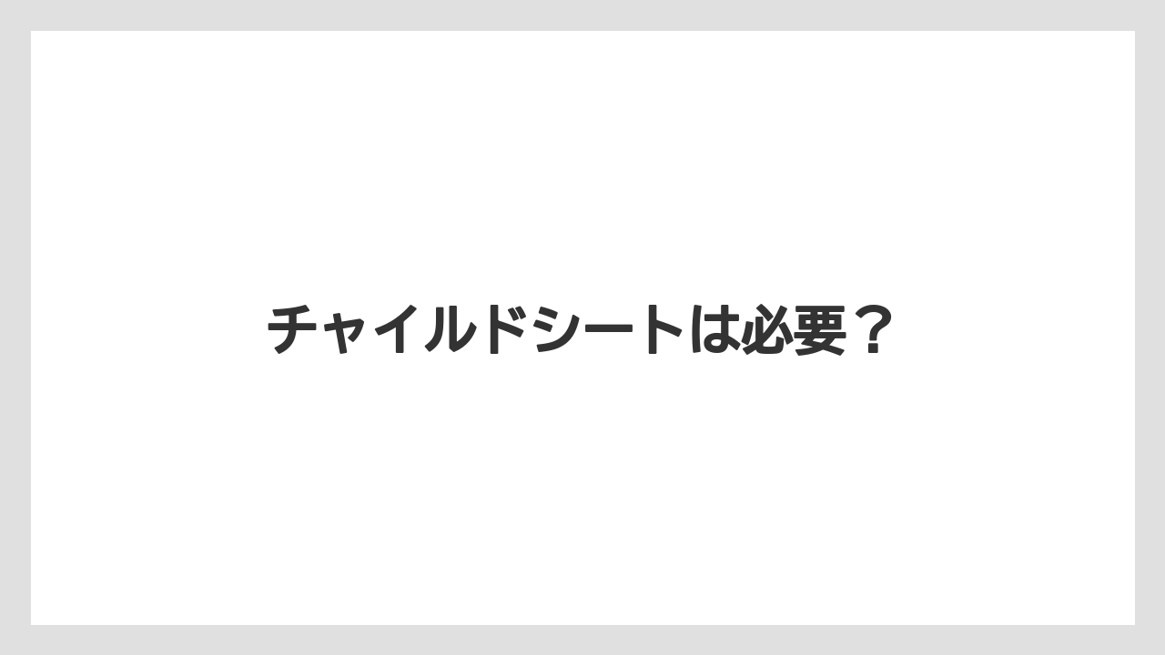 【エアライン】【フライト】【搭乗】【飛行機】チャイルドシートは必要？