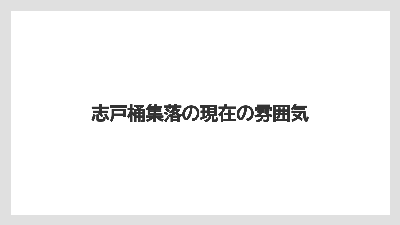 【エアライン】【フライト】【搭乗】志戸桶集落の現在の雰囲気