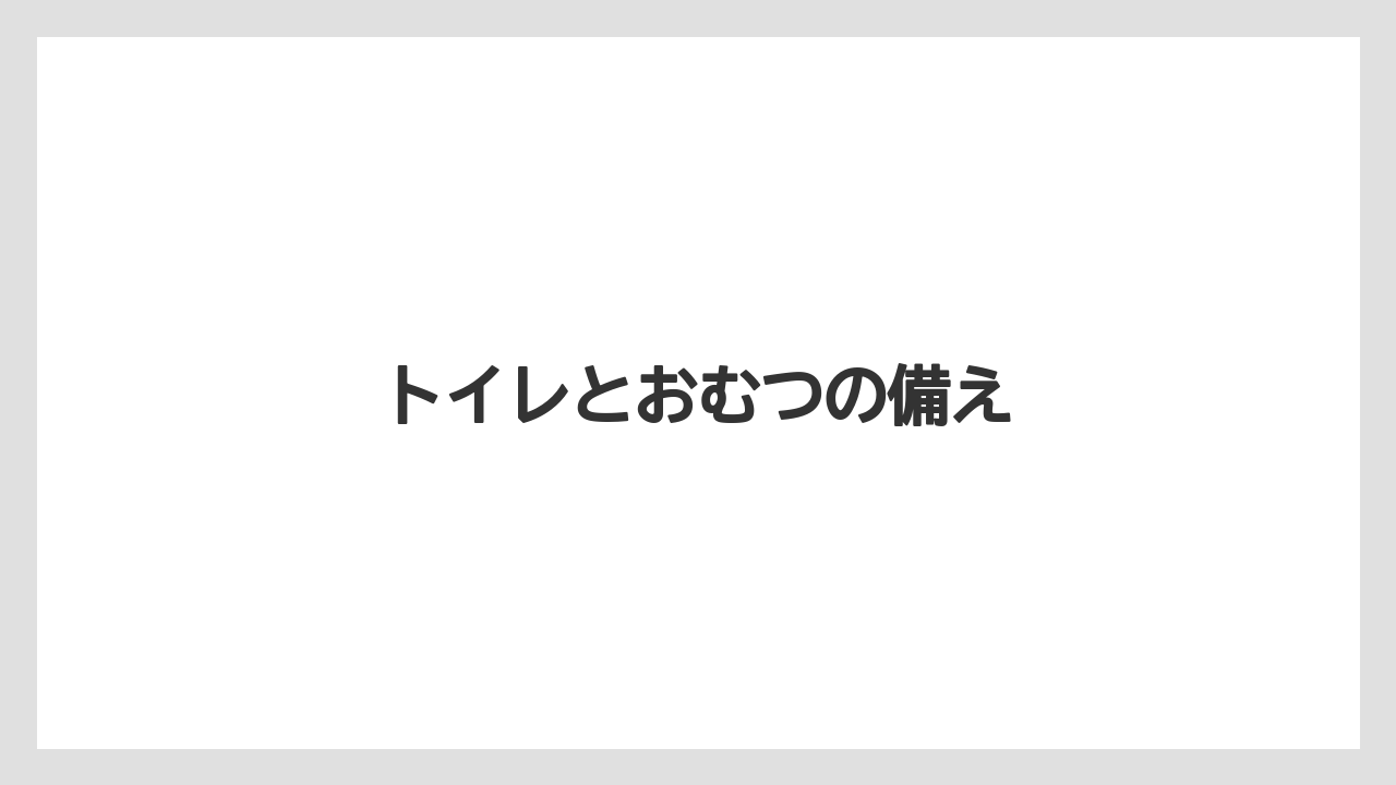 【エアライン】【フライト】【搭乗】【飛行機】トイレとおむつの備え